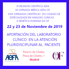 50 aniversario de AEFA. XI REUNIÓN CIÉNTIFICA AEFA y XII JORNADA IBÉRICA AEFA-OF