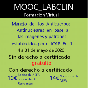 MOOC-LABCLIN-11-Ed-1-MANEJO DE LOS ANTICUERPOS ANTINUCLEARES EN BASE A LAS IMÁGENES Y PATRONES ESTABLECIDOS POR EL ICAP.