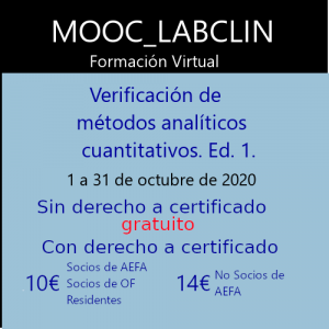 MOOC-LABCLIN-12-Ed-1- VERIFICACIÓN DE MÉTODOS ANALÍTICOS CUANTITATIVOS.