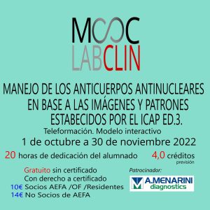 MOOC-LABCLIN-11-Ed-3-MANEJO DE LOS ANTICUERPOS ANTINUCLEARES EN BASE A LAS IMÁGENES Y PATRONES ESTABLECIDOS POR EL ICAP