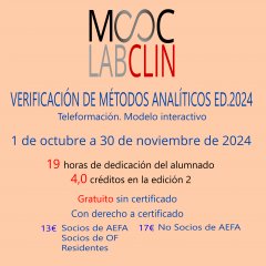 MOOC-LABCLIN-12-Ed-2024 VERIFICACIÓN DE MÉTODOS ANALÍTICOS CUANTITATIVOS.