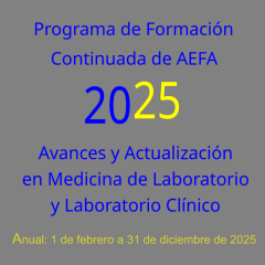Programa de Formación Continuada de AEFA 2025